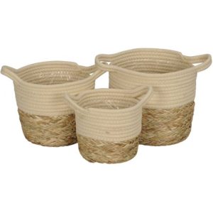 rustic woven baskets set of 3