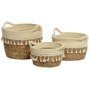 tassel basket set of 3