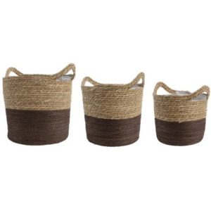 two toned baskets set of 3