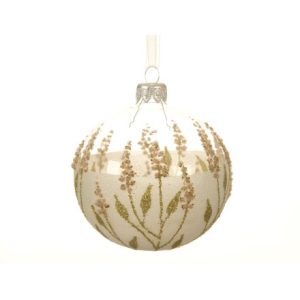 eco glass bauble with dried flowers