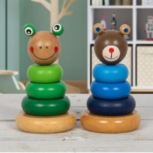 frog and bear stacking toy lets learn