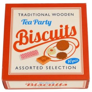 wooden biscuits set box