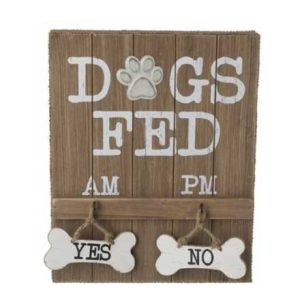 dog fed notice board sign