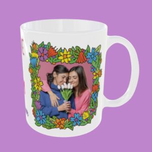 personalised mothers day flower mug