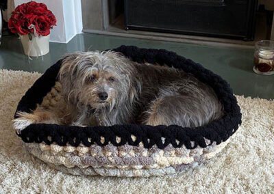 pet bed pink grey 2