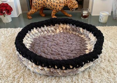 Pet Bed Grey and Cream