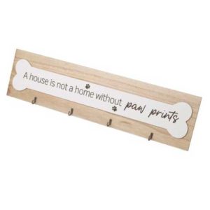 paw prints key holder plaque