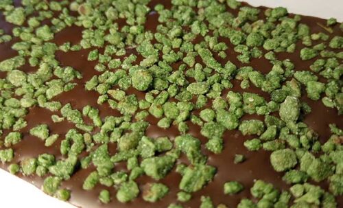 Dark Mint Chocolate Bar close up