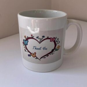 Thank you heart mug