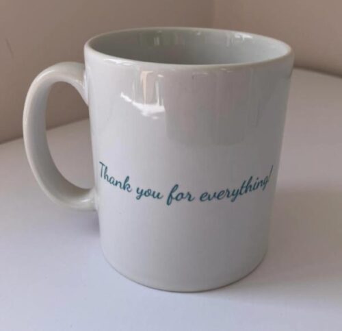 Thank You Heart Mug by Helen Stork - Image 2